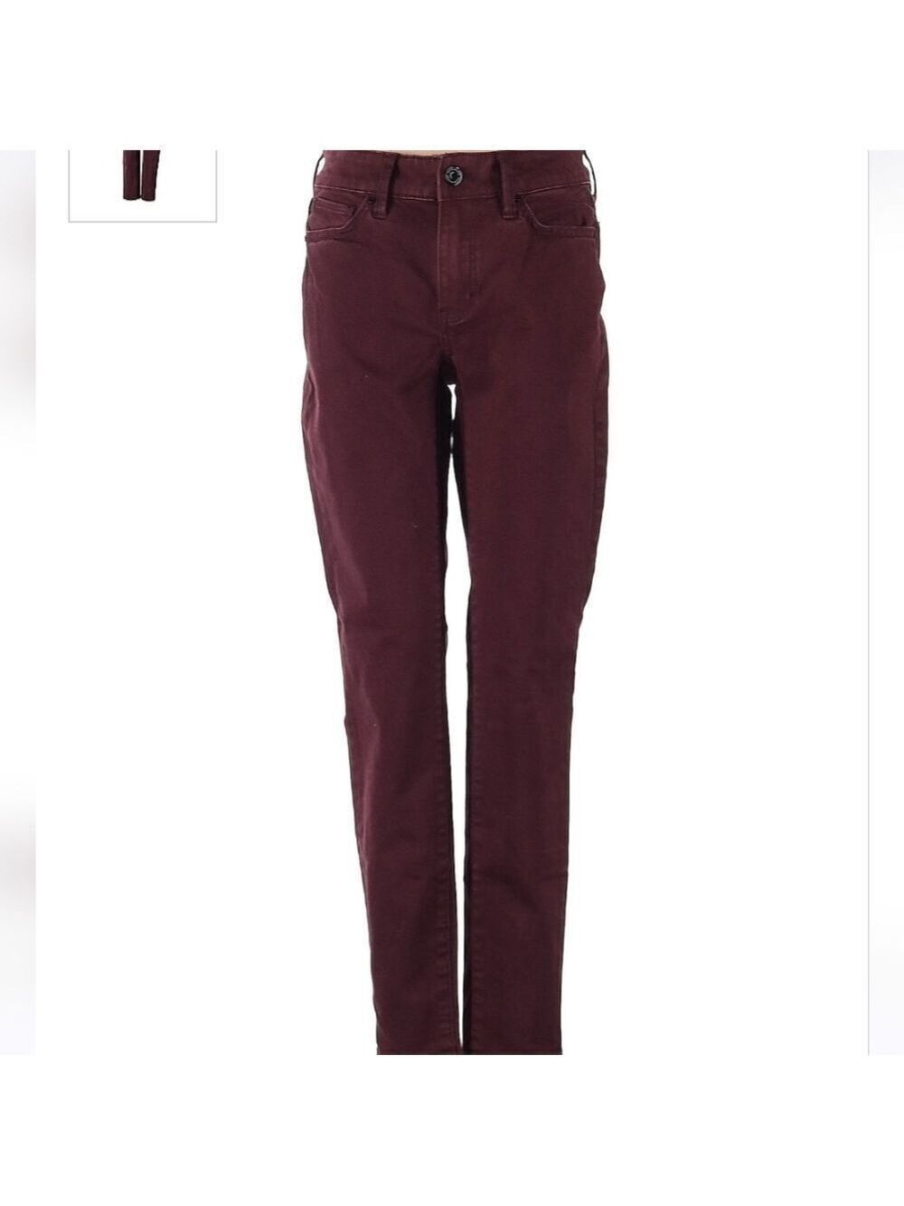 White House Black Market Skinny Ankles Maroon Jeans Size 4